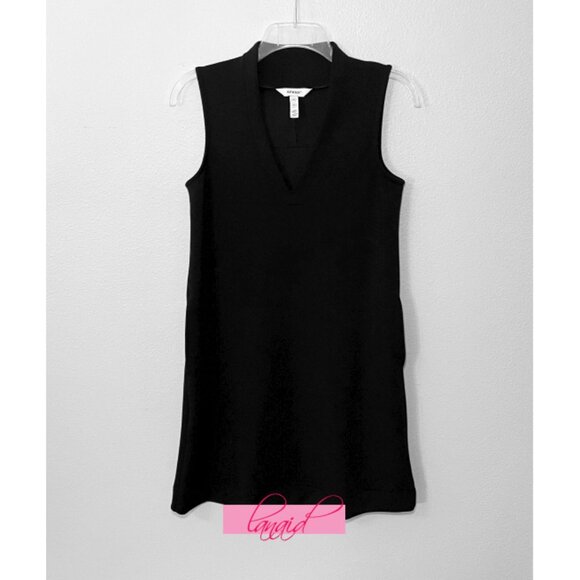 Spanx AirEssentials V-Neck Mini Dress Very Black Sleeveless Traveling Comfort S - Picture 10 of 14